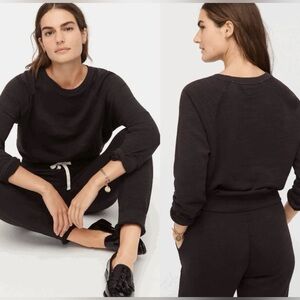 JCrew Vintage cotton terry lounge set in Gray speckle, Size Small